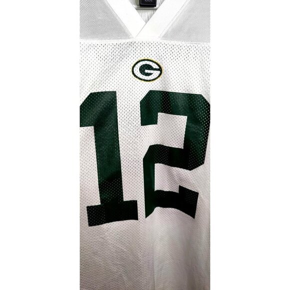Reebok NFL Green Bay White Rogers #12 Jersey Size XL - Picture 5 of 8